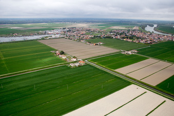 Aerial view of Caserma Finanza in the state Emilia Romagna, Italy
