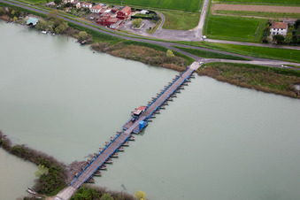 River - bridge construction Po di Gora in Gorino Veneto in Veneto, Italy