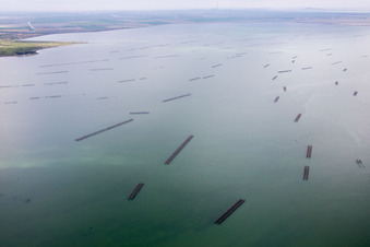 Porto Tolle in the state Rovigo, Italy from above