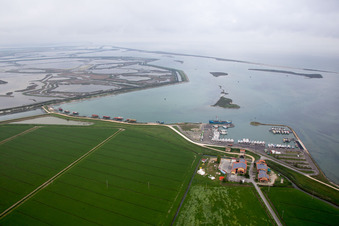 Aerial photograpy of Pila in the state Veneto, Italy