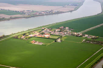 Aerial view of Ca' Zuliani in the state Veneto, Italy