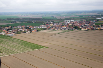 Aerial view of Scovetta in the state Veneto, Italy