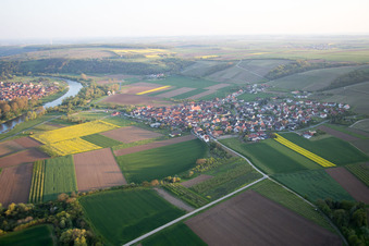District Untereisenheim in Eisenheim in the state Bavaria, Germany out of the air