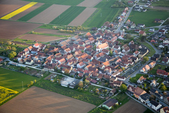 District Untereisenheim in Eisenheim in the state Bavaria, Germany seen from above