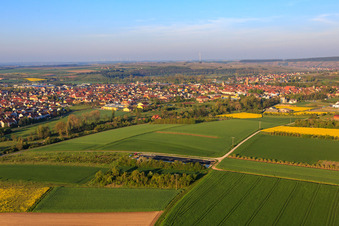 City view from the northeast in Volkach in the state Bavaria, Germany