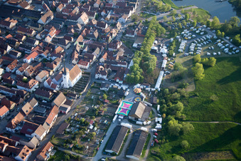 Nordheim am Main in the state Bavaria, Germany from above