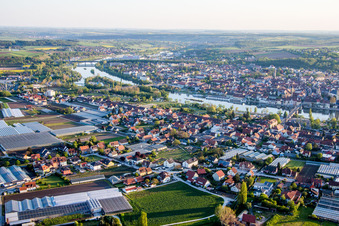 Kitzingen in the state Bavaria, Germany out of the air