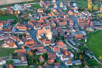 Church building in the village of in Stadelschwarzach in the state Bavaria, Germany