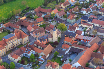 Aerial view of Castle Sulzheim in Sulzheim in the state Bavaria, Germany