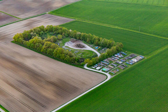 Aerial photograpy of Grettstadt in the state Bavaria, Germany