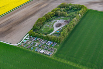 Grettstadt in the state Bavaria, Germany from above