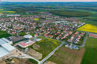 Grettstadt in the state Bavaria, Germany out of the air