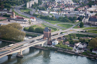 Nibelungen Bridge in Worms in the state Rhineland-Palatinate, Germany