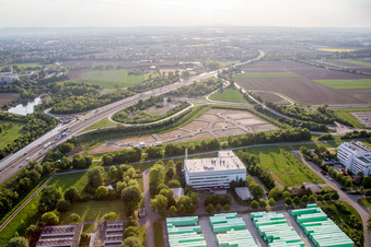 Exit A6 North in the district Mörsch in Frankenthal in the state Rhineland-Palatinate, Germany