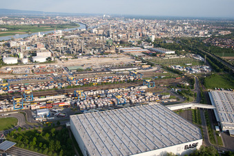District BASF in Ludwigshafen am Rhein in the state Rhineland-Palatinate, Germany out of the air