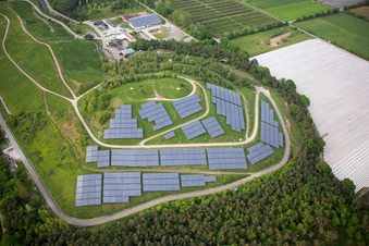 PV system on a former landfill site in the district Hüttenfeld in Lampertheim in the state Hesse, Germany