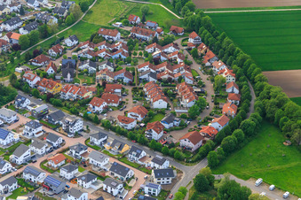 An d. Glockenwiese residential area in Lorsch in the state Hesse, Germany