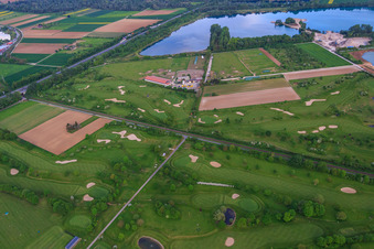 Oblique view of Golf course of the Golf-Club Bensheim eV in Bensheim in the state Hesse, Germany