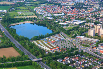 OBI Market Bensheim at the bathing lake in Bensheim in the state Hesse, Germany