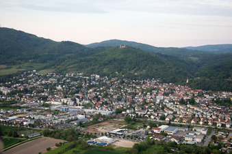 District Auerbach in Bensheim in the state Hesse, Germany seen from a drone