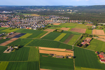 City view from the southwest in Pfungstadt in the state Hesse, Germany