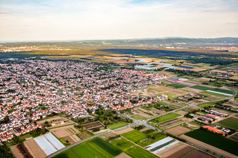 Aerial view of From the northwest in Griesheim in the state Hesse, Germany