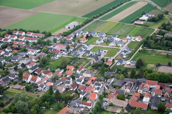 Aerial view of Village view in Dexheim in the state Rhineland-Palatinate, Germany
