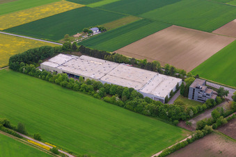 Hall with wine and sparkling wine cellar Jakob Gerhardt Niersteiner Schlosskellerei GmbH & Co. KG, Prinz von Preussen Wine and Sparkling Wine Cellar GmbH, licorice specialties - Bella Germany GmbH and Aktiv Mainz Building Services in Dexheim in the state Rhineland-Palatinate, Germany
