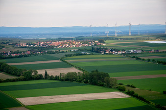 Aerial view of Hillesheim in the state Rhineland-Palatinate, Germany