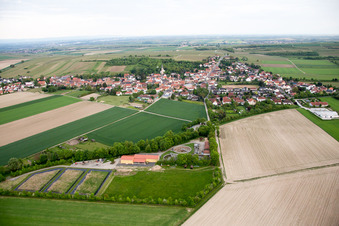 Aerial photograpy of District Heßloch in Dittelsheim-Heßloch in the state Rhineland-Palatinate, Germany