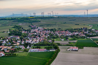 Village view in the district Dittelsheim in Dittelsheim-Heßloch in the state Rhineland-Palatinate, Germany