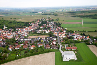District Heßloch in Dittelsheim-Heßloch in the state Rhineland-Palatinate, Germany from above