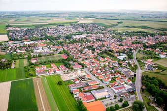 Town View of the streets and houses of the residential areas in Westhofen in the state Rhineland-Palatinate, Germany