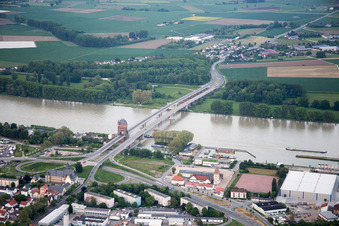 Nibelungen Bridge over the Rhine in Worms in the state Rhineland-Palatinate, Germany
