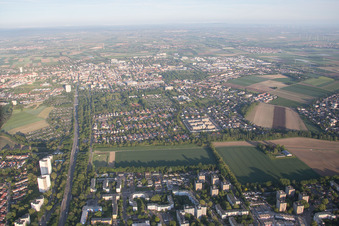 Aerial photograpy of Frankenthal in the state Rhineland-Palatinate, Germany