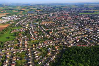 City view from the south on the Main in Bruchköbel in the state Hesse, Germany