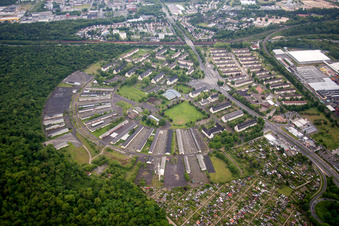 Building complex of the former military barracks Pioneer in the district Wolfgang in Hanau in the state Hesse, Germany