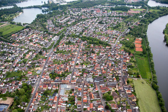 River banks of the Main in Großkrotzenburg in the state Hesse, Germany