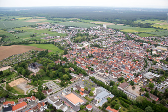 Babenhausen in the state Hesse, Germany viewn from the air