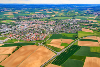 City view from the north in Reinheim in the state Hesse, Germany