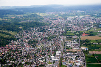 Aerial photograpy of District Auerbach in Bensheim in the state Hesse, Germany