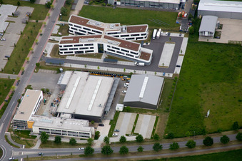 Industrial estate and company settlement SAP Schulungszentrum in Bensheim in the state Hesse, Germany