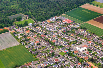 Waldstraße to the sports field of the sports community Einhausen 1919 eV in Einhausen in the state Hesse, Germany