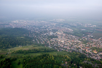District Auerbach in Bensheim in the state Hesse, Germany from the plane