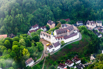 Building complex in the park of the castle Schoenberg in the district Schoenberg in Bensheim in the state Hesse, Germany