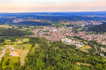 Dieselstraße / Gewerberstraße industrial area with LUDWIG-GRILL and REISSER AG in the district Berghausen in Pfinztal in the state Baden-Wuerttemberg, Germany