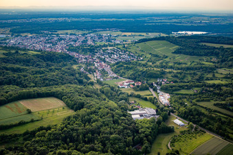 Aerial photograpy of From the southeast in Weingarten in the state Baden-Wuerttemberg, Germany