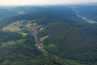 District Langenthal in Hirschhorn in the state Hesse, Germany out of the air