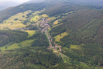 District Langenthal in Hirschhorn in the state Hesse, Germany from the plane