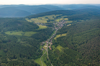 Oblique view of Langenthal in the district Brombach in Eberbach in the state Baden-Wuerttemberg, Germany
